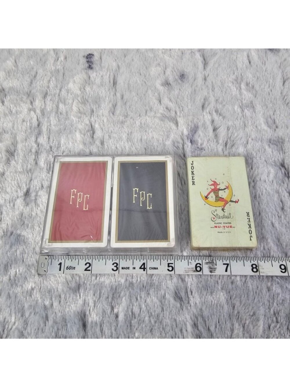 NEW Lot of 3 Stardust Playing Cards Plastic Coated Vintage USA Basset Hound - Picture 7 of 8